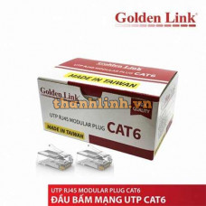 Đầu bấm mạng RJ45 CAT6 UTP-Modular Plug RJ45 Golden Link CAT6 UTP (GL02002)